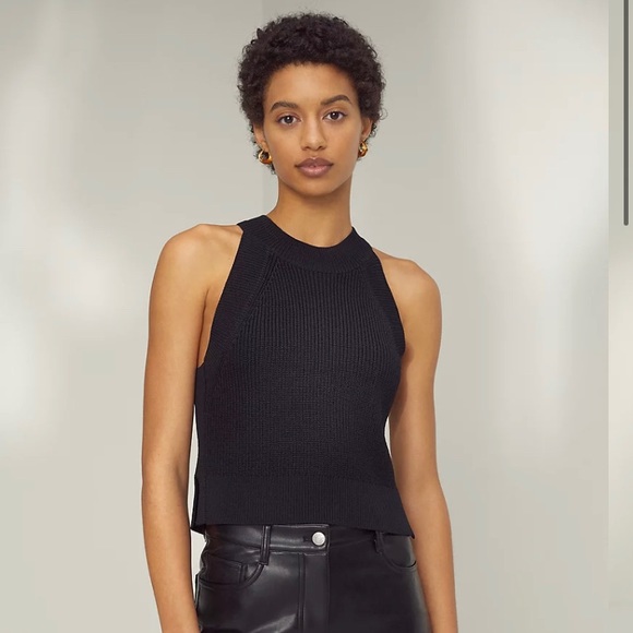 Aritzia Wilfred Halter Sweater in Teal - Picture 1 of 4